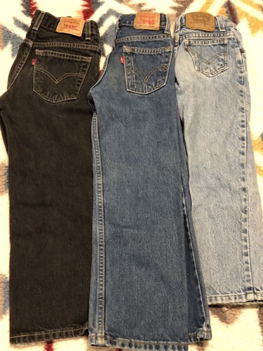 Levi's Vintage Boys Jeans 550 Size 7 Slim, 569 7X Slim & 569 Black 7X Loose Fit - Picture 8 of 11