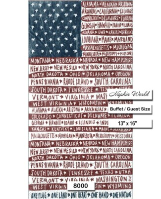 (8000) TWO Individual Paper BUFFET/GUEST size Decoupage Napkins - PATRIOTIC USA