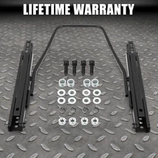 Black Front Seat Slider Dual Lock Seat Base Mounting Track Assembly Universal