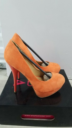 New Alba Georgia Orange Heels Size 8 | eBay