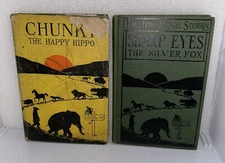 KNEETIME ANIMAL STORIES 1918 Chunky The Happy Hippo & Sharp Eyes The Silver Fox 