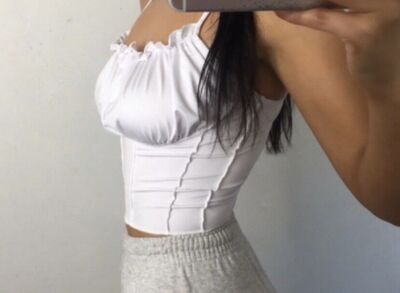 Hot Causal Milkmaid Thin White Crop Top Tank Top Vest Corset Women