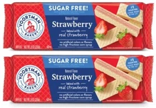VOORTMAN Bakery Sugar Free Zero Strawberry Filled Sugar Wafers 9 oz (2 Packs)