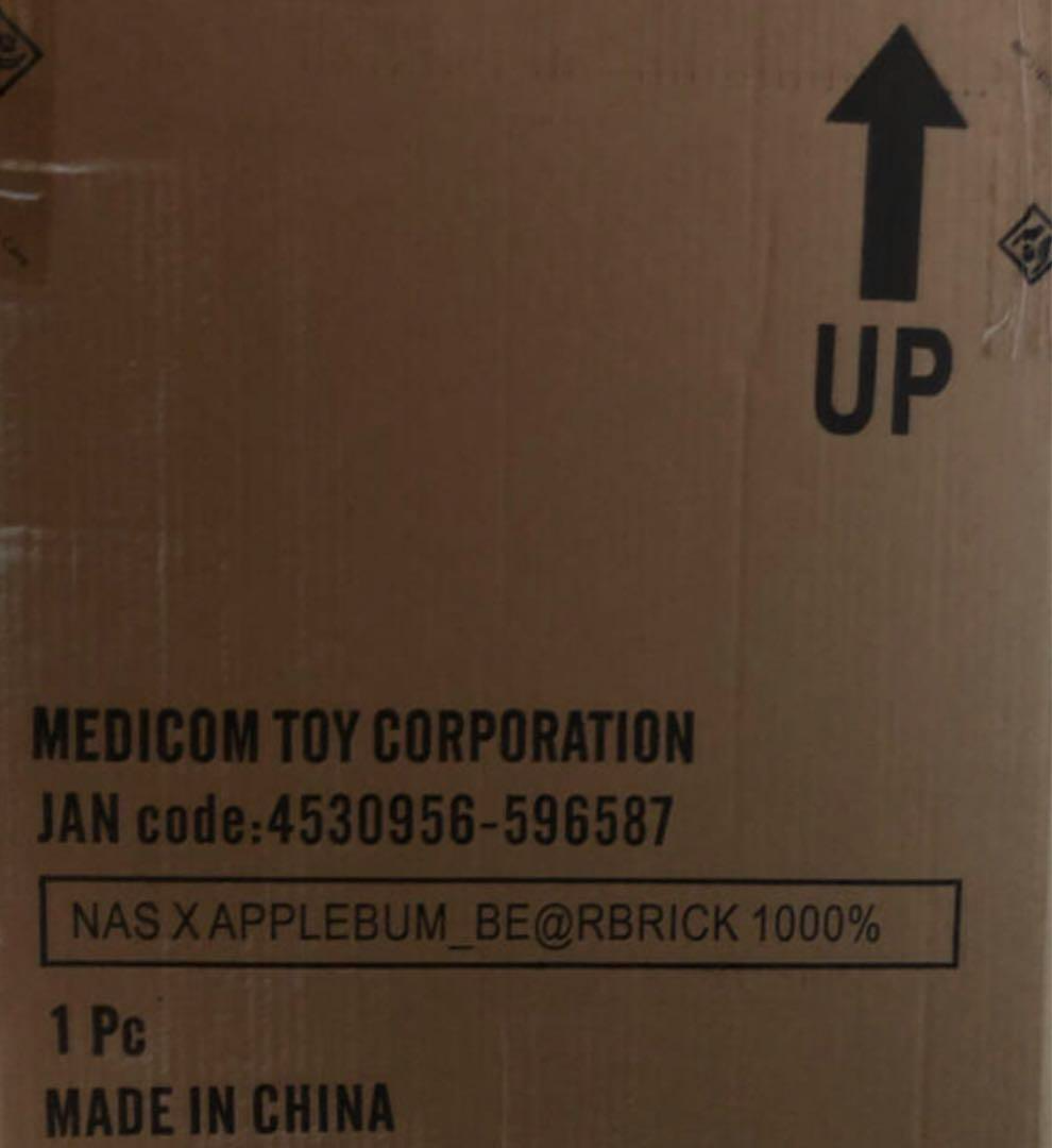 Medicom Toy BE@RBRICK × NAS × APPLEBUM 1000％ Bearbrick White From