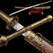 Long Saber Bat Sword Sharp High Carbon Steel Chinese Broadsword WUSHU Miao Dao