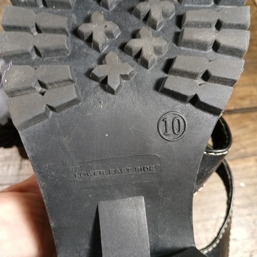 Lower East Side Womens Sz 10 Sandals 90s Y2K Vintage Chunky Platform Black *READ - Picture 10 of 11