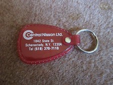 Vintage Central Nissan Keychain Schenectady NY Key Ring FREE SHIP