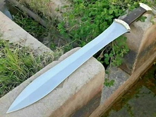 KC 20" Greek Xiphos Double Edged Handmade Steel Gladius Sword, Rosewood Handle
