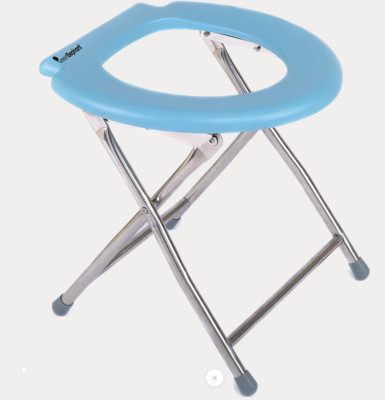 Folding Toilet Camping Toilet 150kg Seat Height 39cm Camping Toilet Light Blue