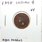 1898 US Indian Head Cent VF Very Fine Details Free Shipping