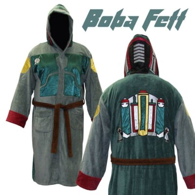 Star Wars Boba Fett Bademantel mit Kapuze für Herren/Damen Einheitsgröße für die meisten Erwachsenen selten