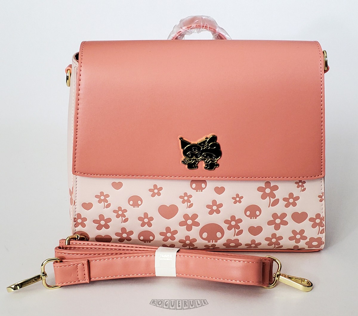 🚦Loungefly Sanrio My Melody & Kuromi Floral Skulls Crossbody Bag