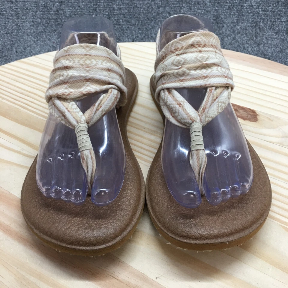 Sanuk Sandals Womens 10 Yoga Sling Casual Slingback Flip Flops SWS10535 Brown - Image 4 of 4