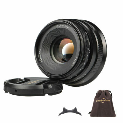Brightin Star 35mm f/1.7 APS-C Large Aperture Prime Lens for Sony E-Mount Camera