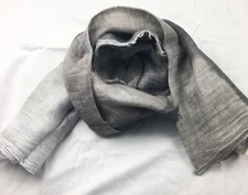 $1925 New Brunello Cucinelli Womens Scarf Wrap Linen Tie Dye Copper Glitter