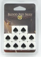 Blood Red Skies 773410001 Game Dice Set of 10 d6s Ace of Spades  Tally Marks