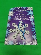 God Made You Unique Just Like A Snowflake Ornament White W/ Glitter S