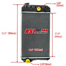 ASI Aluminum Core Radiator w/Cap 2485B297 For Perkins 1104D-E44TA