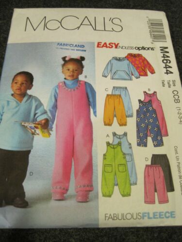 McCALL'S TODDLERS' JUMPSUITS & PANTS M4644 Easy Sewing Pattern UNCUT - Picture 1 of 2