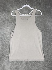 Wilfred Free Knit Tunic Tank Top Womens Size Large Taupe Gray Side Slits