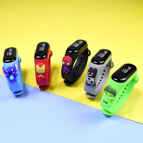 Kids Digital LED Superhero Activity Waterproof Wrist Watch Bracelet Toy Gift - Picture 1 of 15
