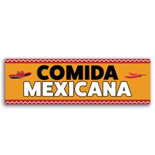 Comida Mexicana Vinyl Banner with Optional Sizes (Made in the USA)
