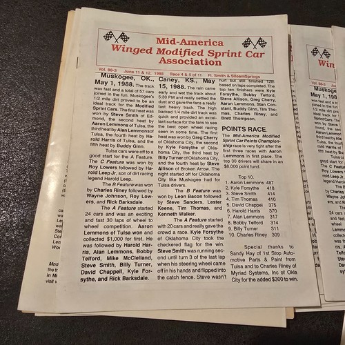 Mid America Winged Modified Sprint Car Racing Program Souvenir Lot - Picture 5 of 7