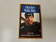 RS20 Hamilton Bulldogs 1997/98 Minor Hockey Pocket Schedule - Molson