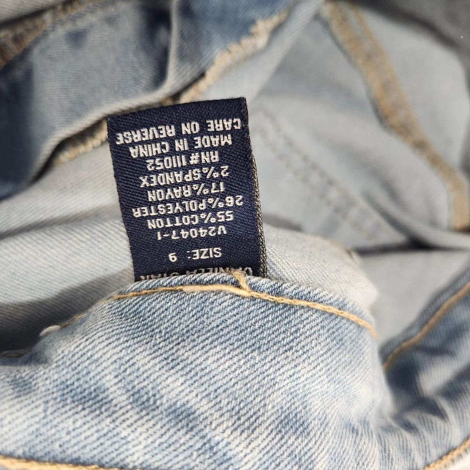 Pantalones de mezclilla Vanilla Star para mujer talla 9 azul lavado claro elásticos y cómodos fondo de campana Foto 4 de 4