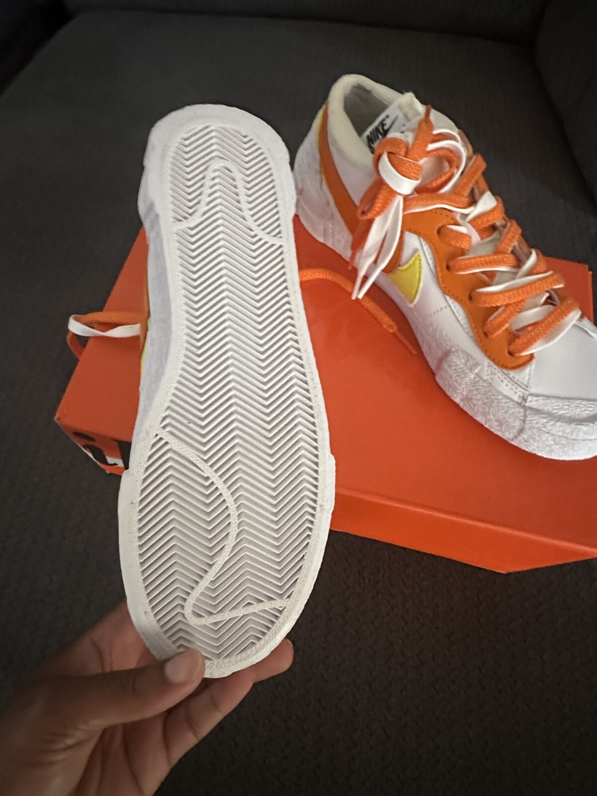 SACAI X NIKE Taglia 7 Nike Blazer Low x Sacai Magma arancione