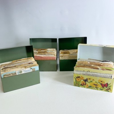 Vintage Recipe Box 4 Handwritten Clipped Recipes Louisiana Cajun Creole Southern