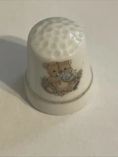 Teddy Bear Thimble Vintage Souvenir Collectible
