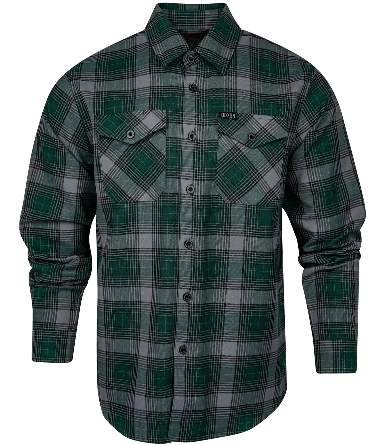 DIXXON Flannel "Smoky Mountains" Men's LARGE Button Plaid Green Shirt NIB