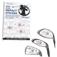 Golf Impact Tape, Self-Teaching Sweet Spot and Consistency Left-handed 150pcs
