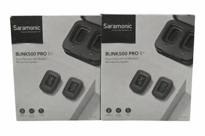 Lot of (2) Saramonic Blink 500 Pro X B1 Wireless Mic System 2.4GHz Lavalier