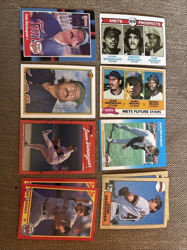 Juan Berenguer 18 Card Lot - 1979-1992 Includes 1979 & 1980 Topps RC Cards