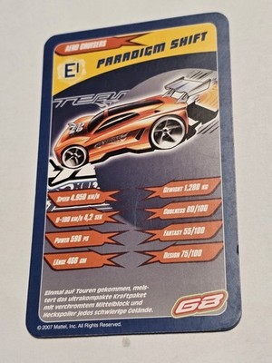 Paradigm Shift  - E1 - HotWheels - Einzelkarte - Quartett  (5)