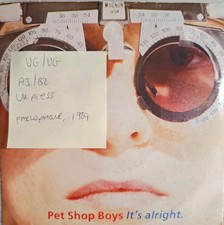 Pet Shop Boys It's Alright Vinyl Record 7" VG/VG R6220 1989