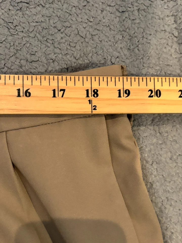 Pantalones de golf Haggar Cool 18 Pro para hombre 38x30 color caqui tostado rendimiento recto Foto 4 de 4