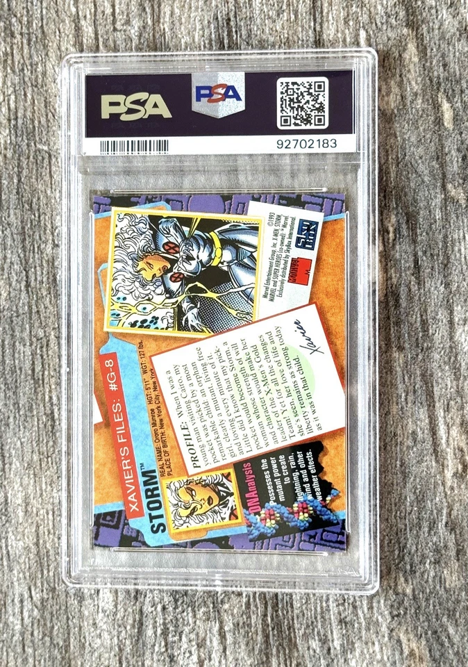 LOW POP 29 ONLY 1993 SKYBOX X-MEN 2 STORM 30 YEARS GOLD FOIL #G8 PSA 9 NEW SLAB - Image 2 of 2