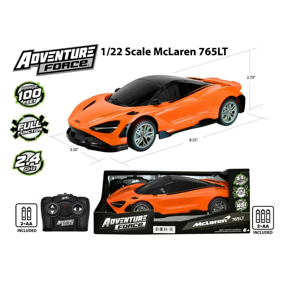 Coche de radiocontrol Adventure Force 1:22 McLaren 765LT, con licencia de 2,4 GHz (220031A) Foto 4 de 4