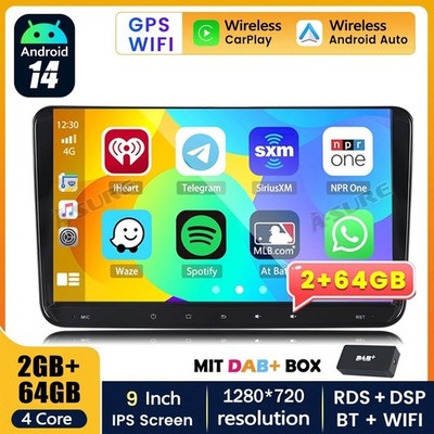 DAB+ 2+64G Android 14 Autoradio Navi Für VW Golf 5 6 Passat Vento Bora Caddy EOS