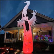12 FT Halloween Inflatables Ghost Outdoor Decorations Blow Up Yard Giant