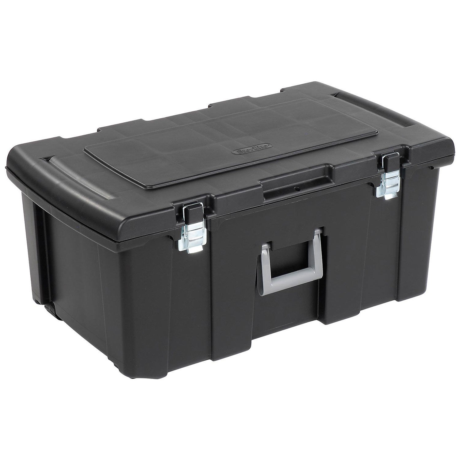 Sterilite Footlocker Storage Tote 31-1/8"L x 17-1/2"W x 13-7/8"H Black Welded