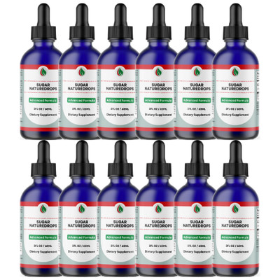 Sugar Nature Drop Supplement, Formula for Blood Support | 2floz-60ml ,12 Bottles