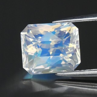 💎 2.61ct VVS Octagon Natural Rainbow With Luster Moonstone Africa Gemstone