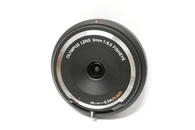 Olympus Fisheye Body Cap Lens 9 / 8 mm  Objektiv gebraucht BCL-0980 schwarz