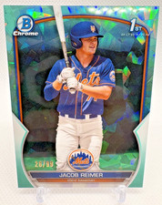 Jacob Reimer 2023 Bowman Chrome 1st Aqua Sapphire #26/99 #BCP-181 Mets
