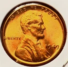 1949-P Lincoln Wheat Cent Penny GEM RED BU From an Original Bank Roll