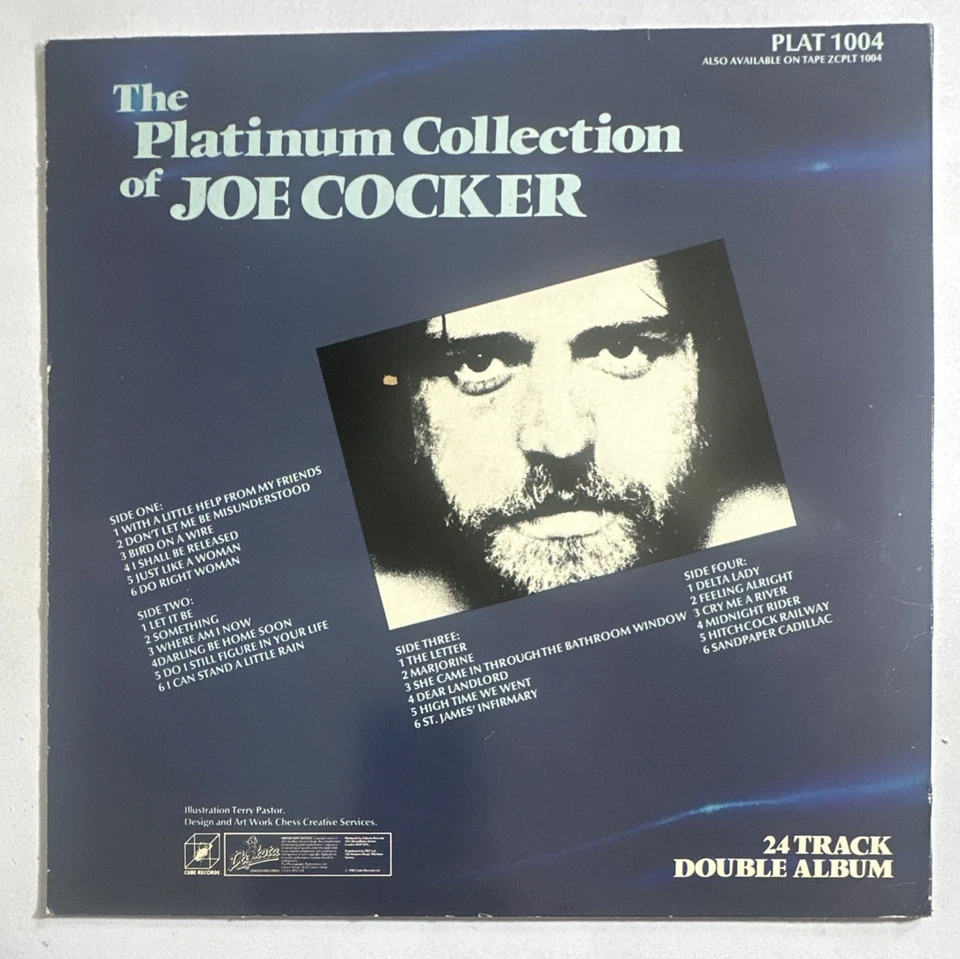 Joe Cocker 24 Track Platinum Collection Best Of Double LP Album Vinyl Is EX/VG+ - Image 3 of 4